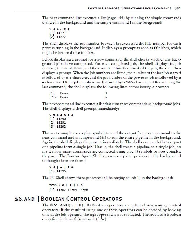 (bash) ; AND NEWLINE SEPARATE COMMANDS The NEWLINE character is a unique
