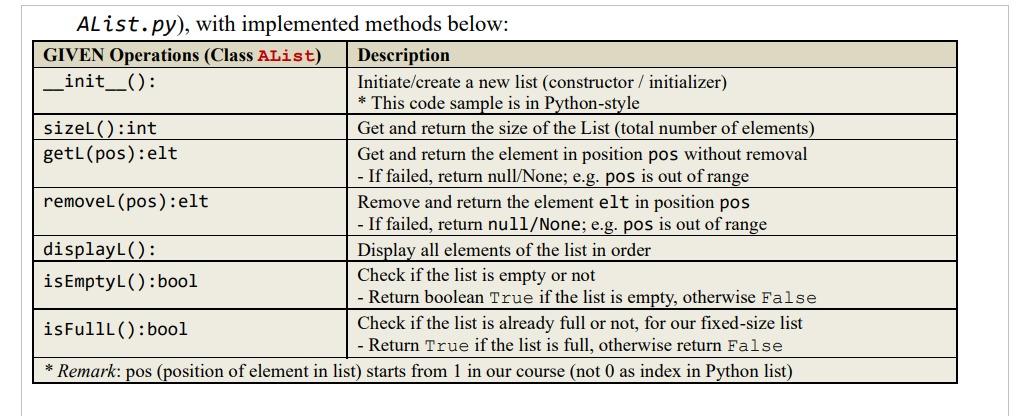 by: , # Remark: Position index of elements starts from 1 class