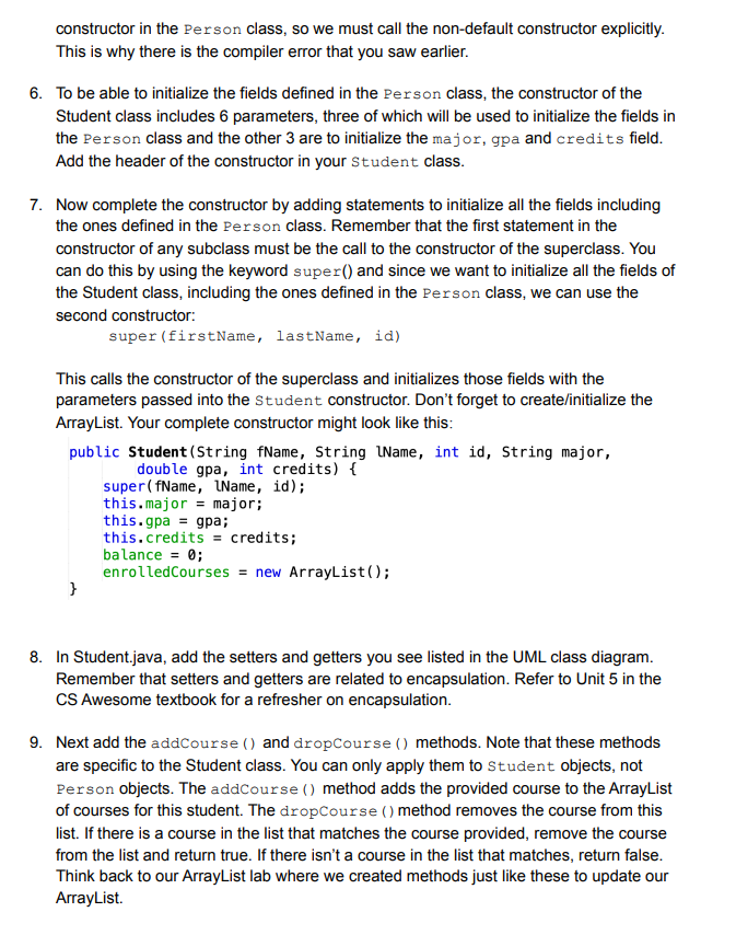 Every student is a person. Students share the common properties of all