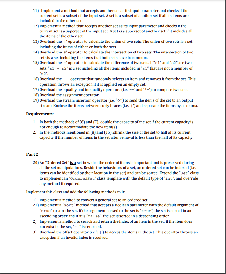 with the default type of int for the type Set. A set