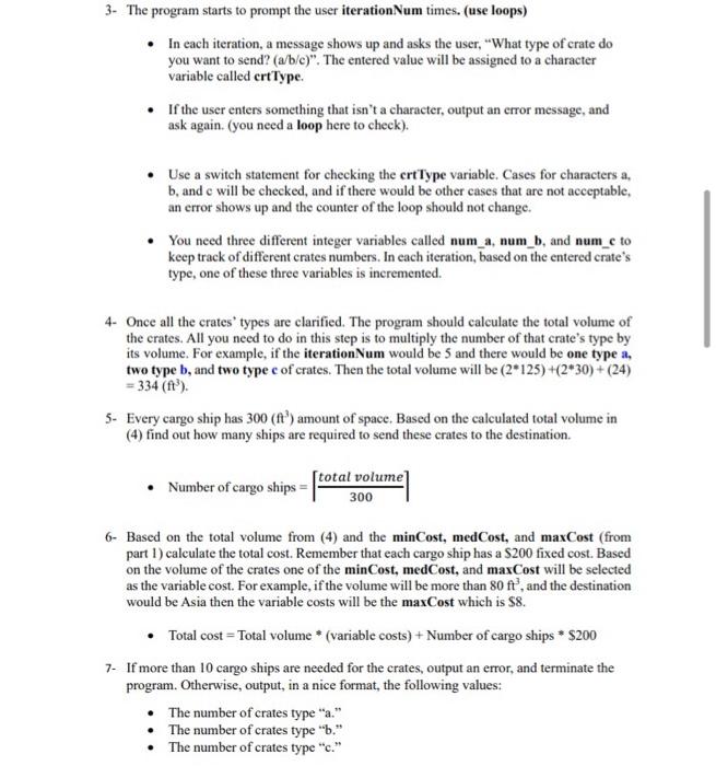 The price of cargo ship space to each destination continent is different.