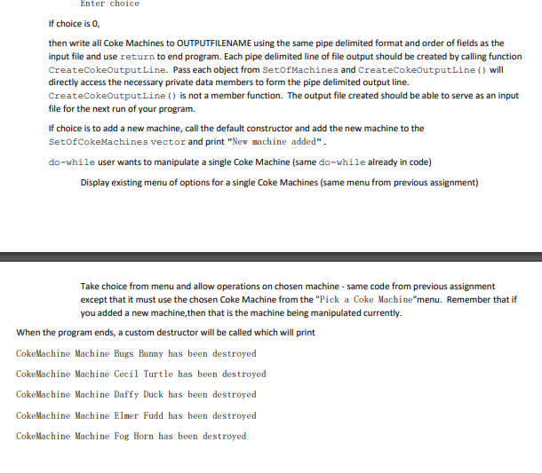 if(MyCokeMachine.buyACoke(payment)) { if(payment==MyCokeMachine.getCokePrice()) cout else { cout } } else { if(payment