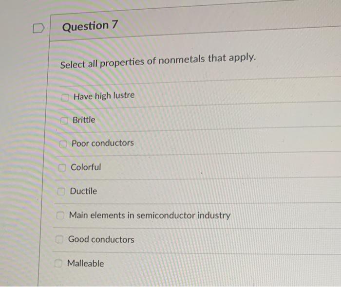 conductors Colorful Ductile Main elements in semiconductor industry Good conductors Malleable Select