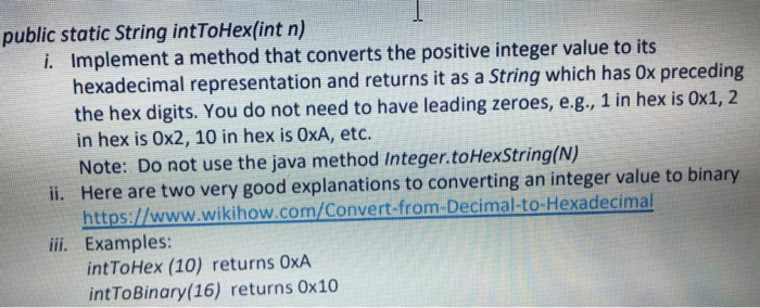  using java how would i complete the following? public static String