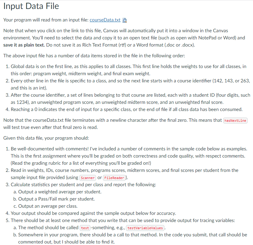 (i.e., ".java" text file) that contains your program: a. Please submit only