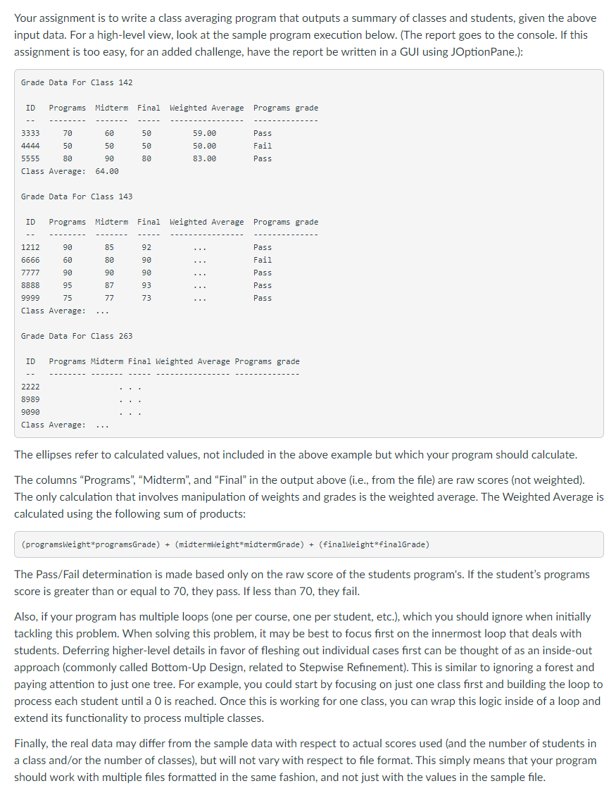work. b. Name your Java file HW_Loops_Files.java. You must name your file