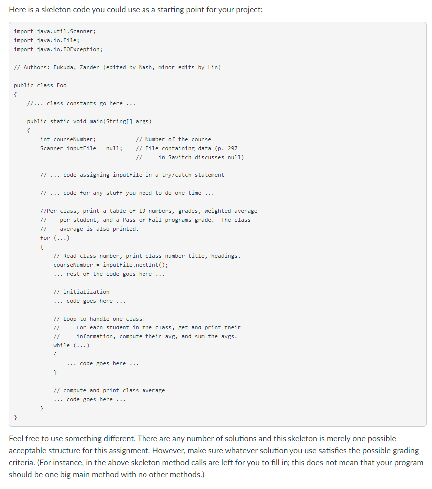 this way. c. Note that by requiring you name your Java file