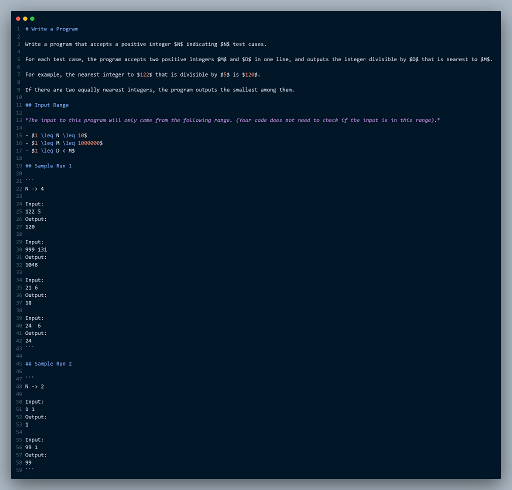 1 # Write a Program 2 3 Write a program that accepts