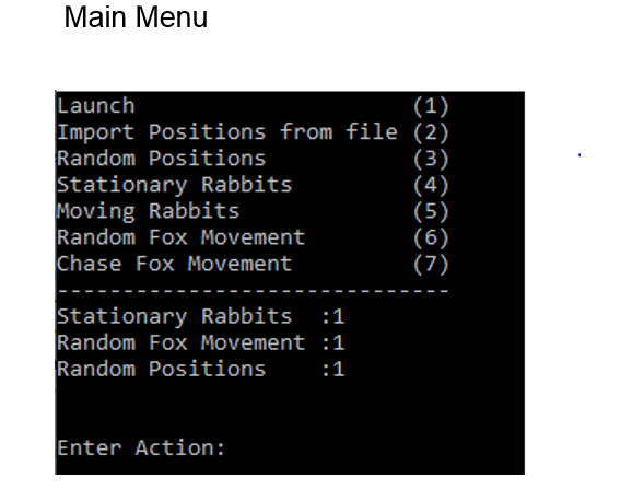 /* This function implements the Menu functionality It keeps track of the