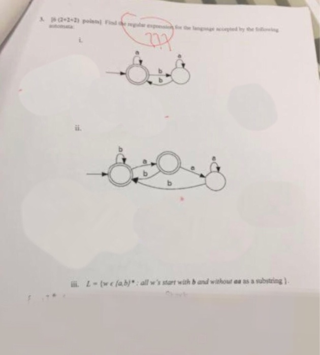 automata 2 14042) points) Cive the transition graph for a dfa that