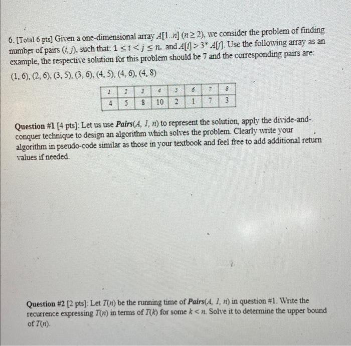 Please answer Question 2: Here is code for question 1: 6. [Total