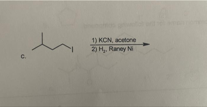  c. 1) KCN, acetone