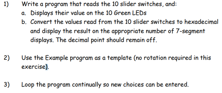 IN C FOR DE0 BOARD /******************************************************************************** * This program demonstrates the use