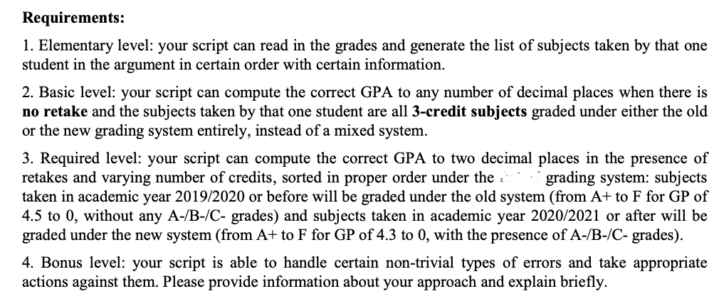 4 Laboratory Exercise Script programs are useful for text processing involving many