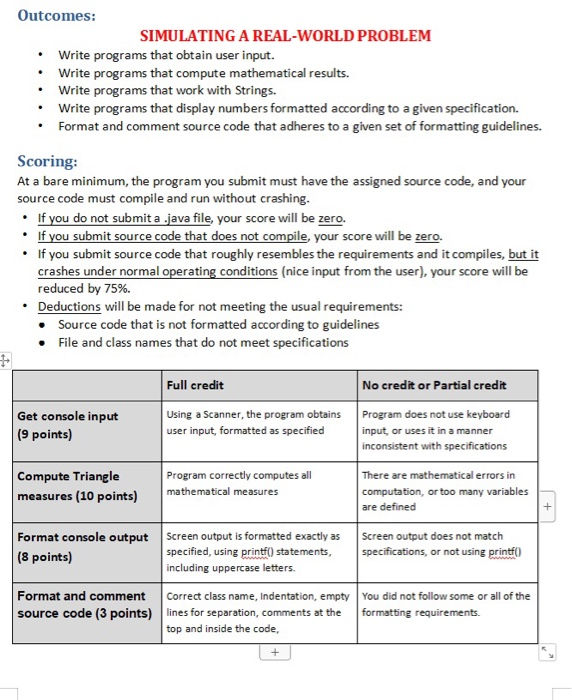  linkhttps://mathbitsnotebook.com/Geometry/TrigApps/TAUsingLawSines.html Outcomes: SIMULATING A REAL-WORLD PROBLEM Write programs that obtain user