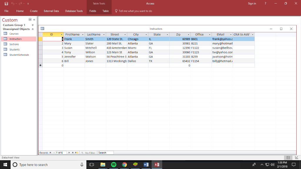 Write and Execute SELECT statements to get the following information(Please print out