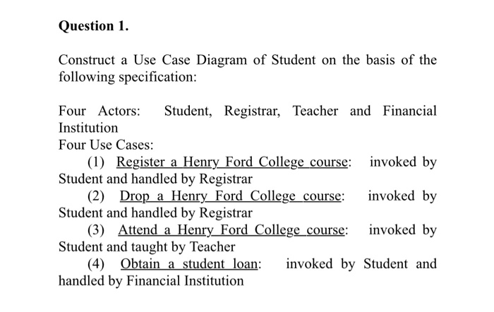 c++, I need help on this code Question 1. Construct a Use