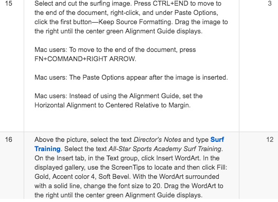 the Text Effects and Typography gallery, and then in the first row,