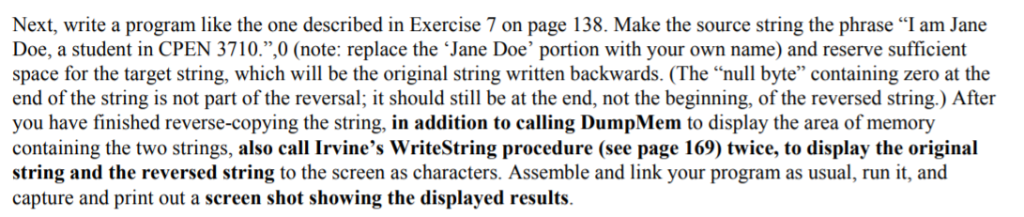 Assembly Language Programming Next, write a program like the one described in