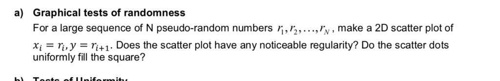 Use python 3 built in random number generator Part a plots a)