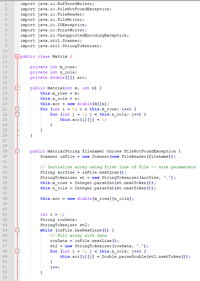 Identify at least 15 issue from this java code, write your comments