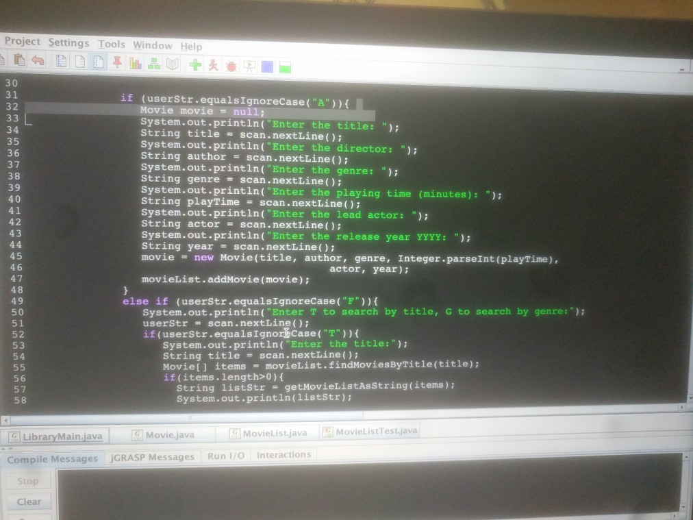 THIS FILE. THIS IS THE MOVIE.JAVA FILE. DO NOT MODIFY THIS FILE.