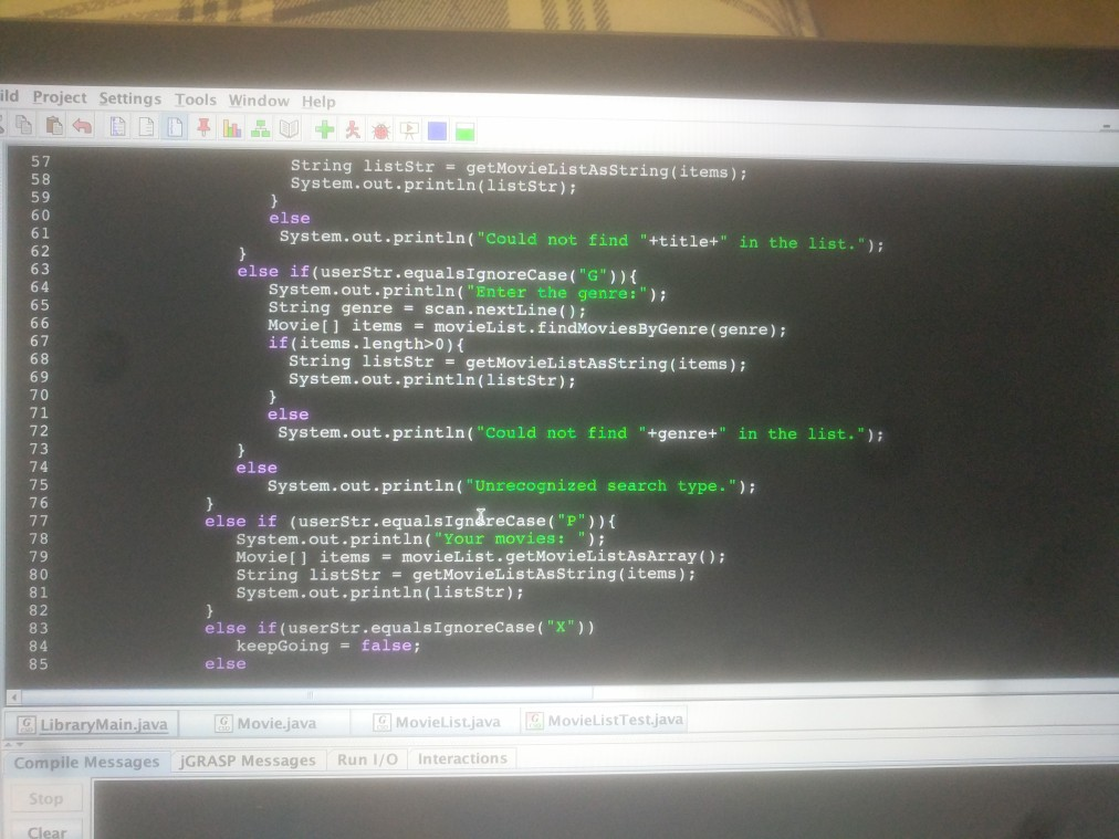 THIS IS THE MOVIELIST.JAVA FILE. ****THIS IS THE FILE YOU MODIFY If