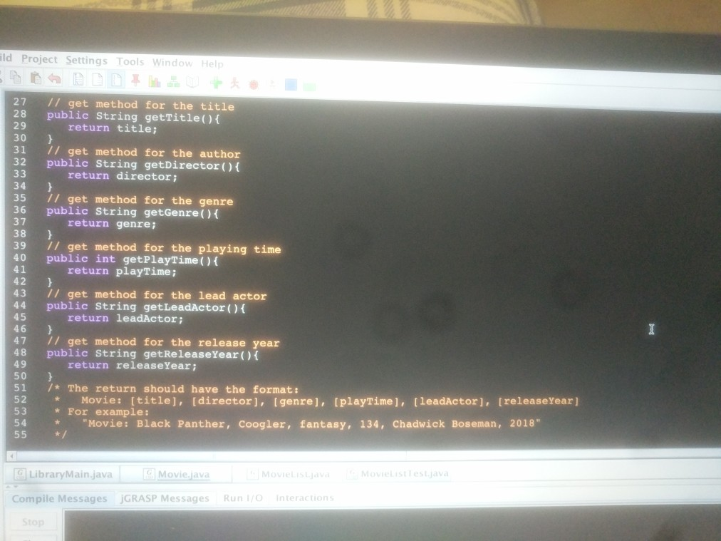a list of movies in a user's collection. 3 * The list