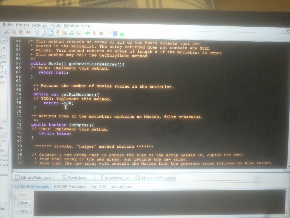 TODO: Put your declarations here. 10 11 12 /* Constructor that initializes