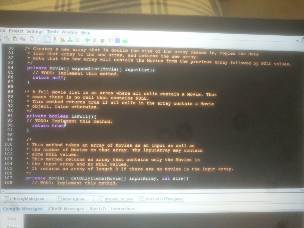 the member variables. The array is 13 * created using the initial