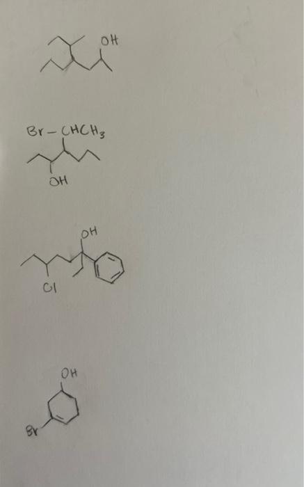 Name following alcohols using IUPAC RULES 