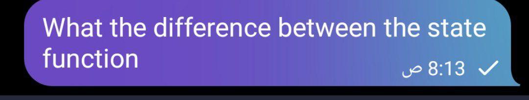  What the difference between the state function / 8:13