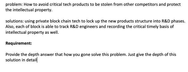  problem: How to avoid critical tech products to be stolen from