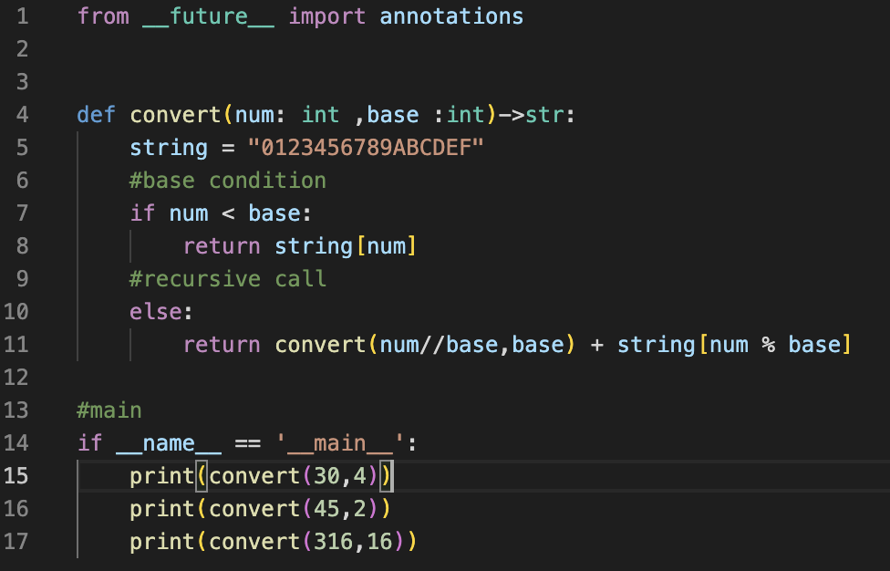 Create tests for the base conversion code below Should have 100% coverage