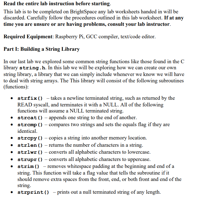 Assembly language RaspberryPi This all the information which was provided and there