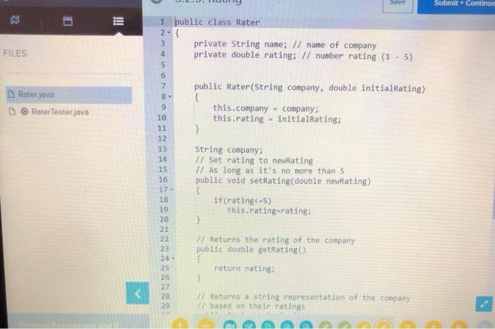 have a company called Tina's Tires". If its rating is less than