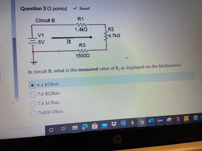 is the measured value of VR1 as displayed on the Multimeter? 3.3