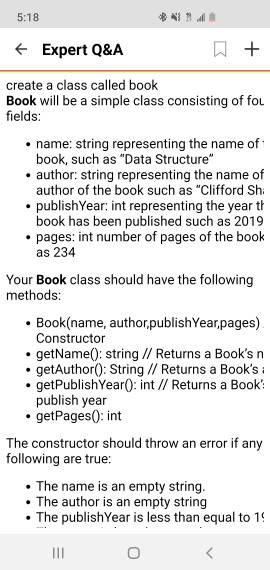 5:18 f Expert Q&A + create a class called book Book