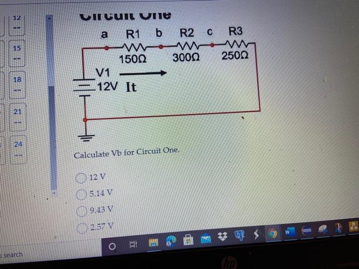 mA 13.333 mA **? $9 O Question 3 (2 points) Saved Clrcuit