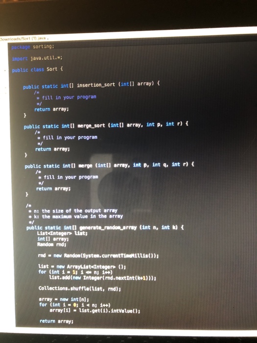 HW1. Please modify the skeleton Instructions. You are provided the skeleton code