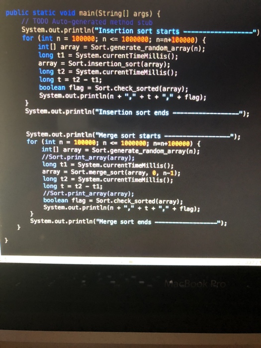 (40 pts). Implement the Insertion Sort algorithm as discussed in Lecture 1.