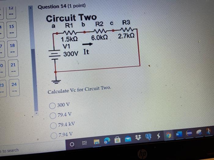 R as displayed on the Multimeter? O 6.4 kOhm 7.6 KOhm 76