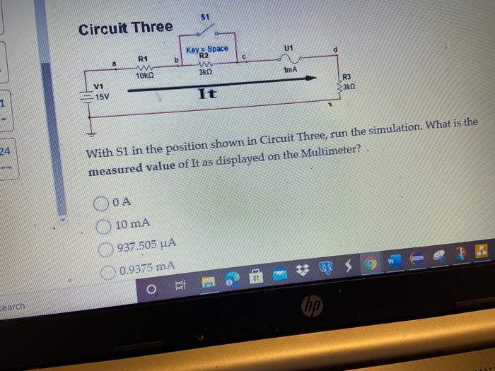 d 1750 In Circuit C, what is the measured value of Vd