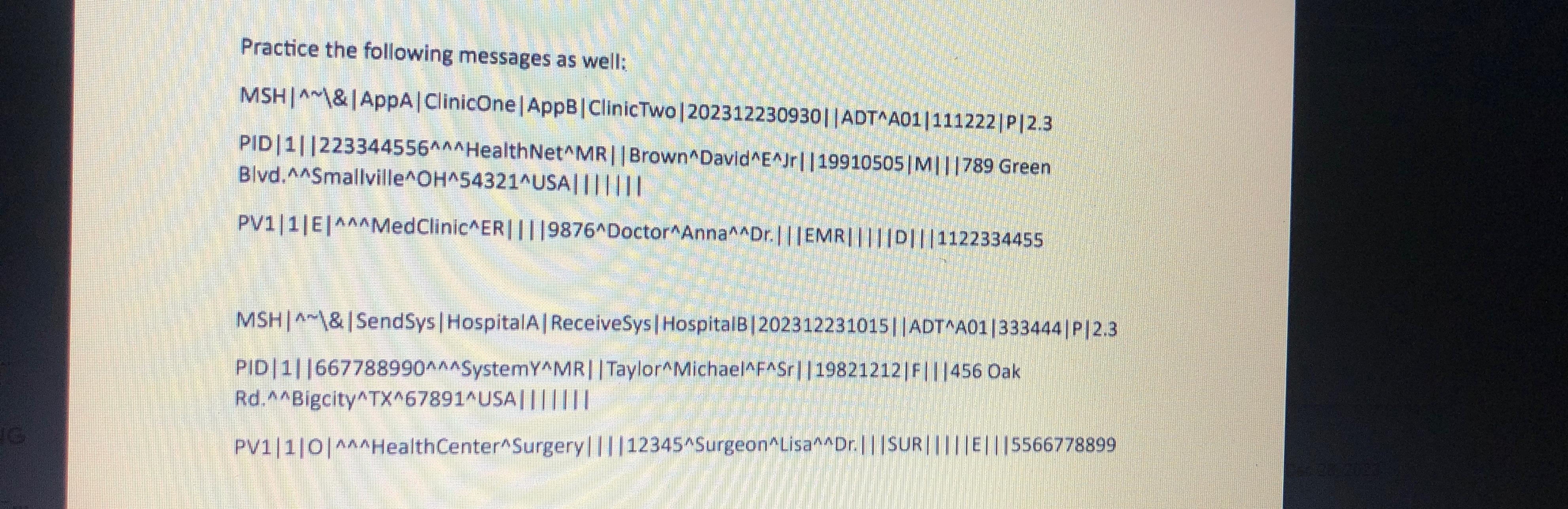  Decode this HL7 code 