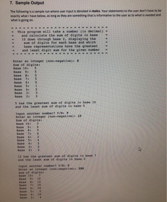 1110 Fall 2020, Programming Assignment 1: Sum of Digits Due 11:59:59 pm