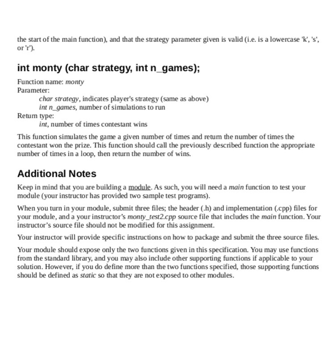 - Test program #1 for Monty module #include "monty.h" #include #include #include