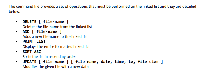 the file names in the same directory the program will run. once