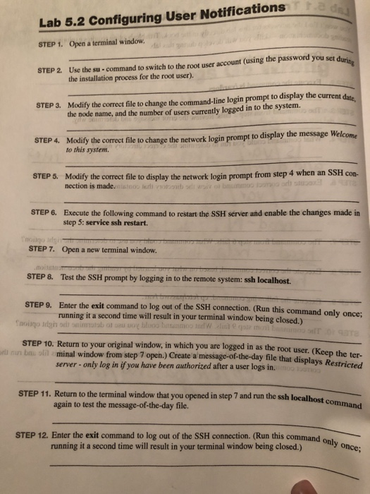  Lab 5.2 Configuring User Notifications STEP 1. Open a terminal window.