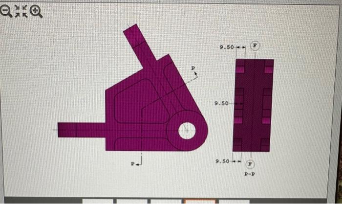 the part using the following variable values: A=108.00B=15.00C=57.50degrees Change the material of