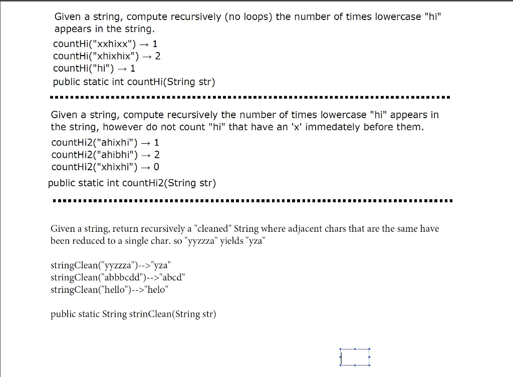  NEEDS TO BUILD AND RUN PLEASE USING JAVA Given a string,